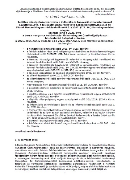 A tipusu palyazati kiiras