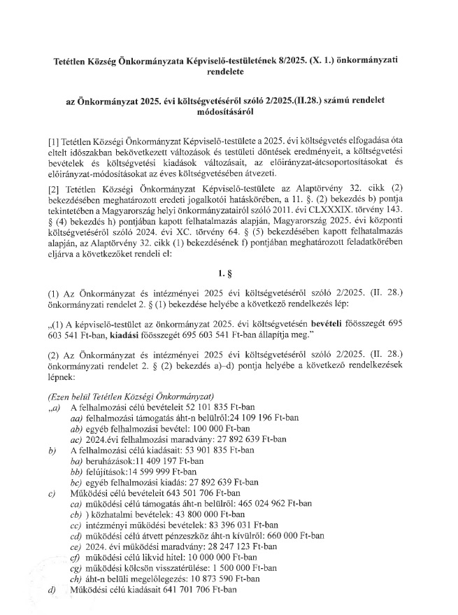 8 2025 onkormanyzati rendelet