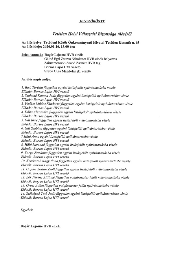 HVB jegyzokonyv 20260116