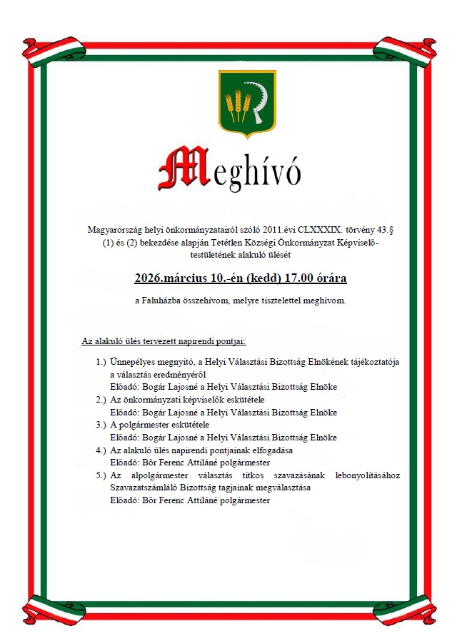 Meghivo alakulo ulesre