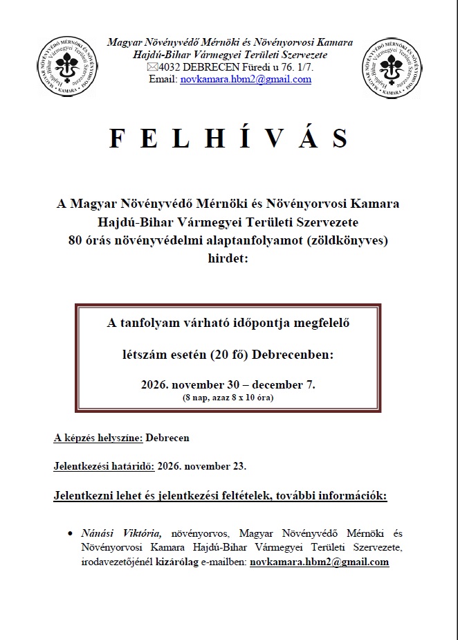 80 oras alaptanfolyam Debrecen plakat
